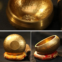 Load image into Gallery viewer, Nepal Tibetan Buddhist Bowl Handmade Singing Bowl Set Cushion Mallet
