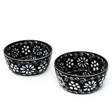 Load image into Gallery viewer, Set of 2 Encantada Handmade Pottery Appetizer &amp; Dip Bowl, Ink
