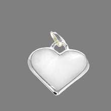 Load image into Gallery viewer, Corazon Blanco White Heart Pendant with Chain
