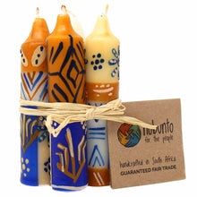 Load image into Gallery viewer, Hand-Painted 4&quot; Dinner or Shabbat Candles, Set of 4  (Durra Design)
