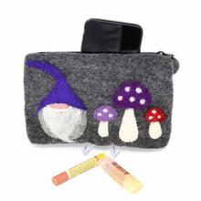 Load image into Gallery viewer, Hand Crafted Felt: Gnome and Mushroom Pouch
