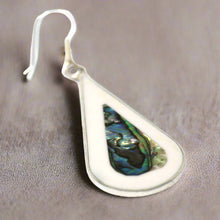 Load image into Gallery viewer, Teardrop Abalone and Mother of Pearl Drop Earrings
