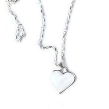 Load image into Gallery viewer, Corazon Blanco White Heart Pendant with Chain
