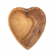 Load image into Gallery viewer, Petite Olive Wood Heart Trinket Bowls - Set of 2
