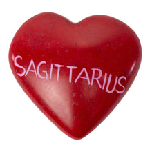 Load image into Gallery viewer, Zodiac Soapstone Hearts, Pack of 5: SAGITTARIUS

