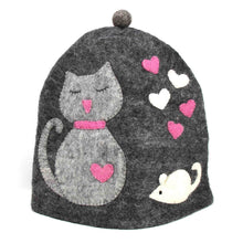 Load image into Gallery viewer, Hand Crafted Felt: Cat Tea Cozy
