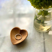 Load image into Gallery viewer, Petite Olive Wood Heart Trinket Bowls - Set of 2
