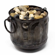 Load image into Gallery viewer, Hammered Metal Container with Round Handles - Croix des Bouquets
