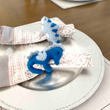 Load image into Gallery viewer, Nautical Shark, Whale &amp; Seahorse Felt Napkin Rings, Set of 4
