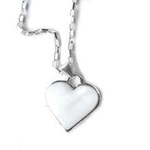 Load image into Gallery viewer, Corazon Blanco White Heart Pendant with Chain
