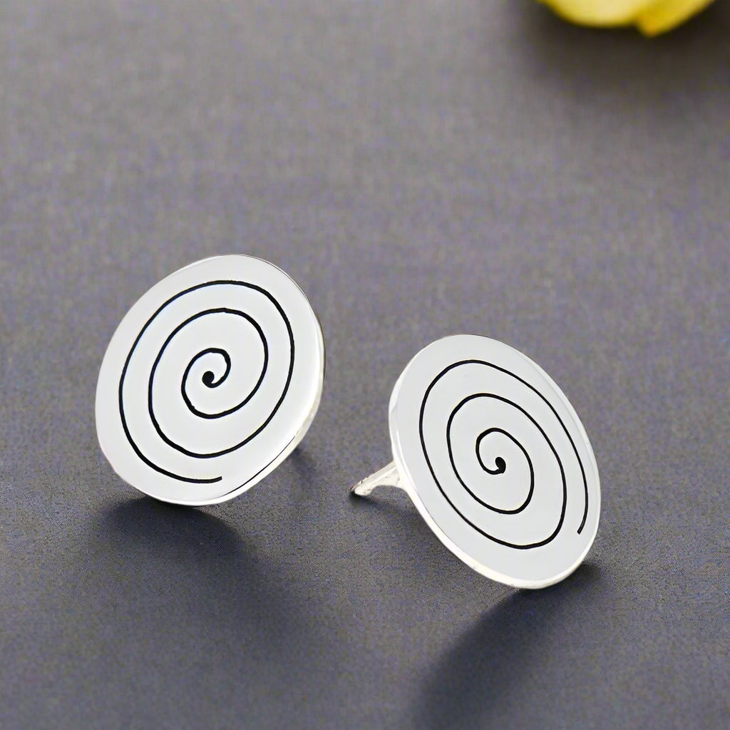 Stud Earrings, Spirals