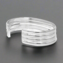 Load image into Gallery viewer, Alpaca Silver Overlay Cuff Bracelet - Four Bar Design
